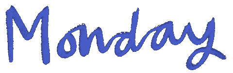 Monday Sticker by Louisa Taylor Studio