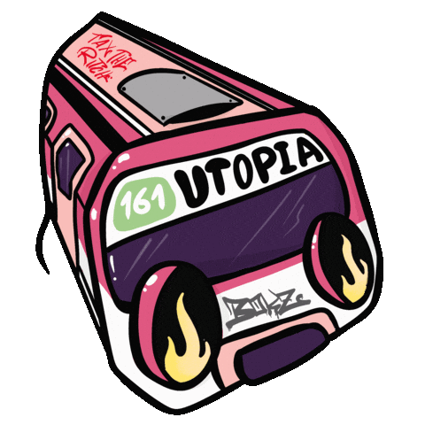 bokzgraff train graffiti zoom utopia Sticker