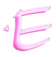 Pink E Sticker