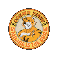 Mucho Macho Smile Sticker by Cosmo Tires