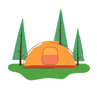 Trees Camping Sticker by Tourism Vancouver Island