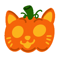 Jack O Lantern Cat Sticker