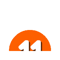 Orange Number Sticker