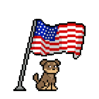 4Th Of July Love Sticker by Doginal Dogs