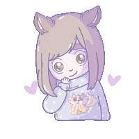 Majilustra love cat girl amor Sticker