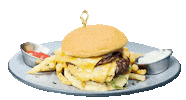 Fries Cheeseburger Sticker by Wish You Were Here Group