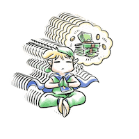 FlameTheElf money dream wisdom meditation Sticker