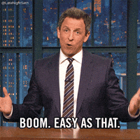 Seth Meyers Boom GIF by Late Night with Seth Meyers