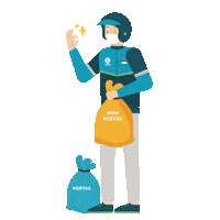 Recycle Reduce Sticker by waste4change