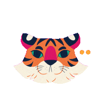 Confused Tiger Sticker
