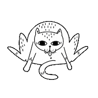 Funny Cat Sticker by STRAYZ