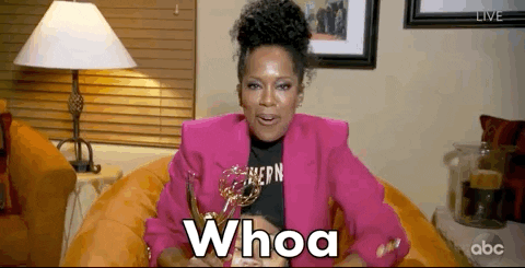 Regina King Reaction GIF by Emmys