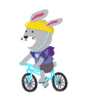 bike bunny Sticker