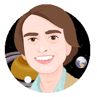 carl sagan space Sticker by Nazaret Escobedo