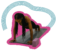 vitalbeat yoga braids asana yoga mat Sticker