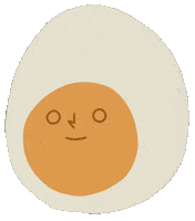 francascheiber white yellow breakfast egg Sticker