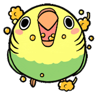 Hungry Nom Nom Sticker by A Budgie's Life