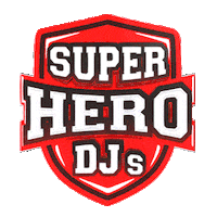 superhero_djs dj super hero vinyl Sticker