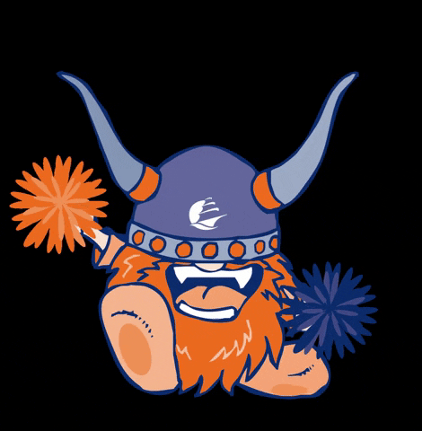 SalemState giphygifmaker mascot cheering vikings GIF