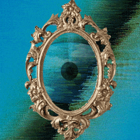 flavisamurai vhs eye glow mirror GIF