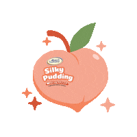 Peach Silky Sticker by silkypudding_recipes
