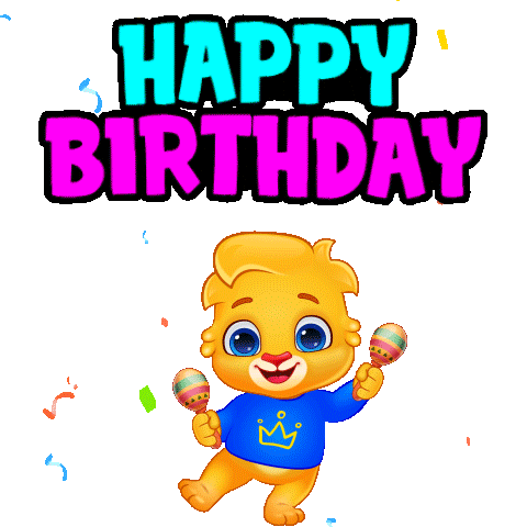 Happy Birthday Dancing Sticker by Lucas and Friends by RV AppStudios