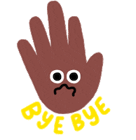 Sad Bye Bye Sticker by Maria Rodilla