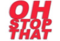 MeganLouiseDesigns_ pink red oh stop Sticker
