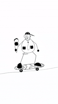 JindaibrahimArt summer skateboard skateboarding icecream GIF