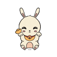 Bunny Good Luck Sticker by shopsassydream