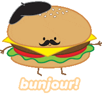 French Hello Sticker by queeniescards