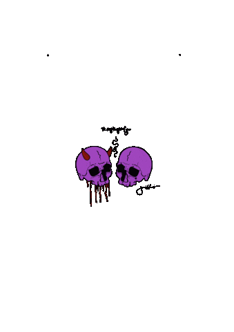 jarnikiara giphyupload love skull blood Sticker