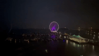 Impressive Lightning Flash Seen at National Harbor on Stormy Night in DC Area