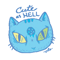 imvilo cat meow devil demon Sticker