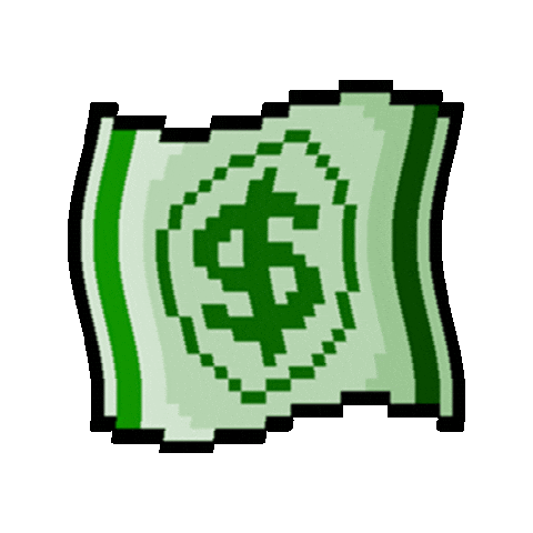 8 Bit Money Sticker by Deadstream