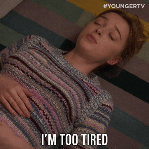 clare sleeping GIF by YoungerTV
