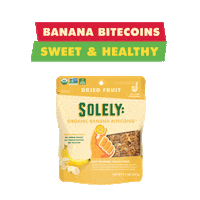 solely banana healthy snack solely dried fruit Sticker