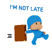 Work Running Late Sticker by Pocoyo
