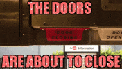 Caltrain train doors closing caltrain GIF