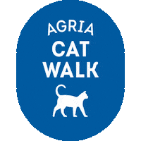Agria Cat Walk Sticker by Agria Eläinvakuutus
