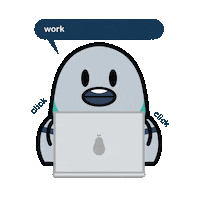 ColorCrewStudios work bird computer working Sticker