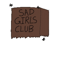 beeglee sad paper bag girls club sad girls club Sticker