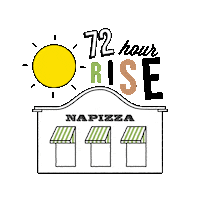 Na-pizza time sun morning night Sticker