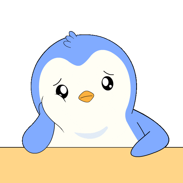 Sad I Miss You Sticker by Pudgy Penguins