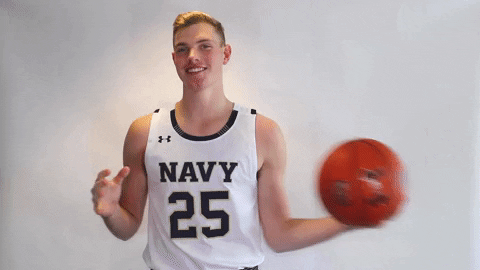navyathletics giphygifmaker navy athletics navy basketball navy mens basketball GIF
