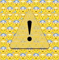 sad warning sign GIF by Tara