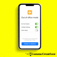 Out Of Office Off Work GIF by Comms Creatives