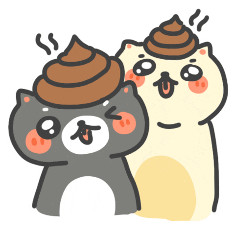 Poop Cute Cat Sticker