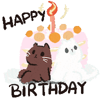 Cat Birthday Sticker
