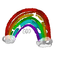Rainbow Jesus Sticker